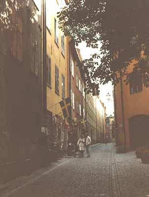 Stockholm,  la vieille ville juin 1982